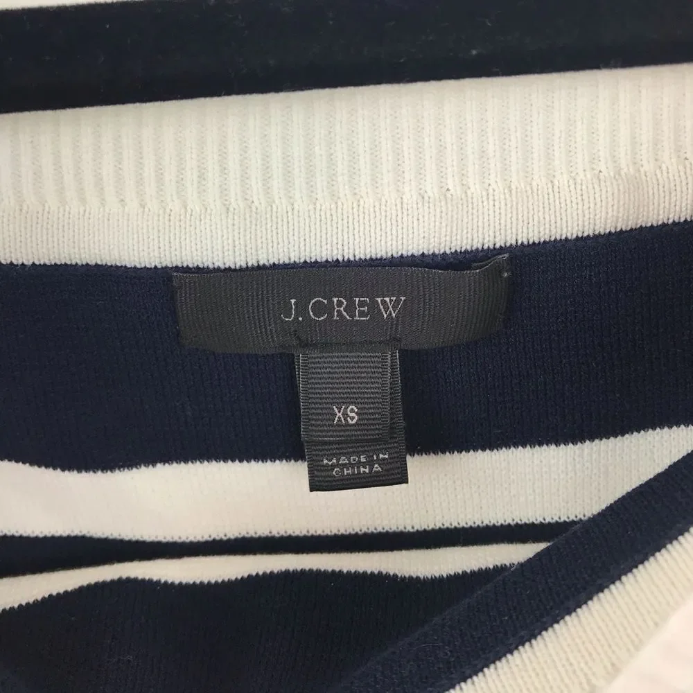 J. Crew striped off shoulder‎ knit top
